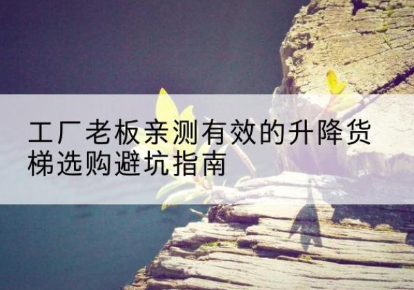交口升降货梯怎么选-工厂老板亲测有效的升降货梯选购避坑指南